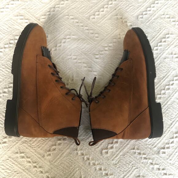 VTG 80s Red Wing Lace-Up Ankle Boots Brown Suede Leather Fringe Kiltie USA 7B - Picture 4 of 15